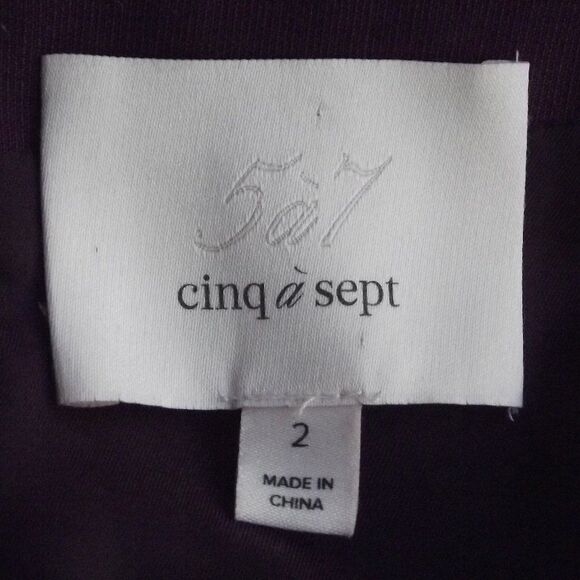 CINQ A SEPT Midi Dress, 2, Purple, Sleeveless/Wide straps, Back Zipper - Picture 10 of 14